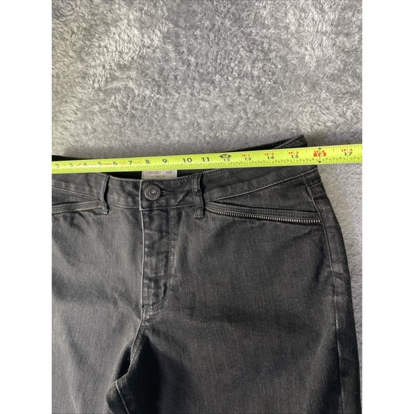 COLDWATER CREEK Womens P12 Natural Fit BootCut Black Jeans Zipper Pockets 33x28 - Picture 6 of 11